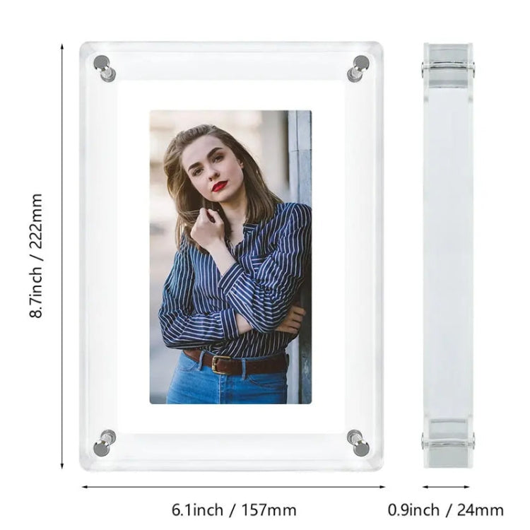 Ornamento per lettore video Smart Motion da tavolo con cornice per foto digitale HD in acrilico da 7 pollici, 7 Inch (US Plug), 7 Inch (EU Plug), 7 Inch (UK Plug)