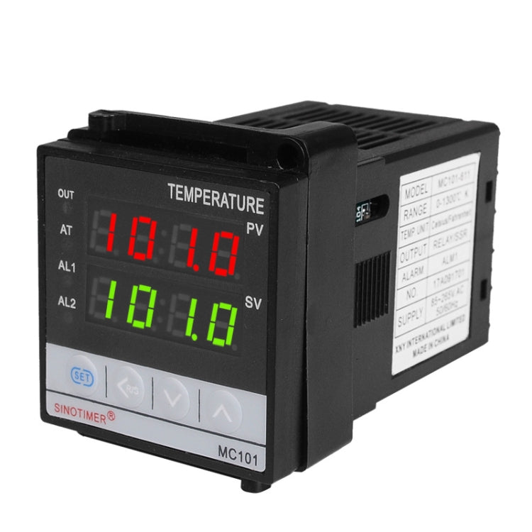 SINOTIMER MC101 Ingresso universale Custodia corta PID Regolatore di temperatura intelligente Misuratore Riscaldamento Raffreddamento Relè SSR Uscita a stato solido, MC101