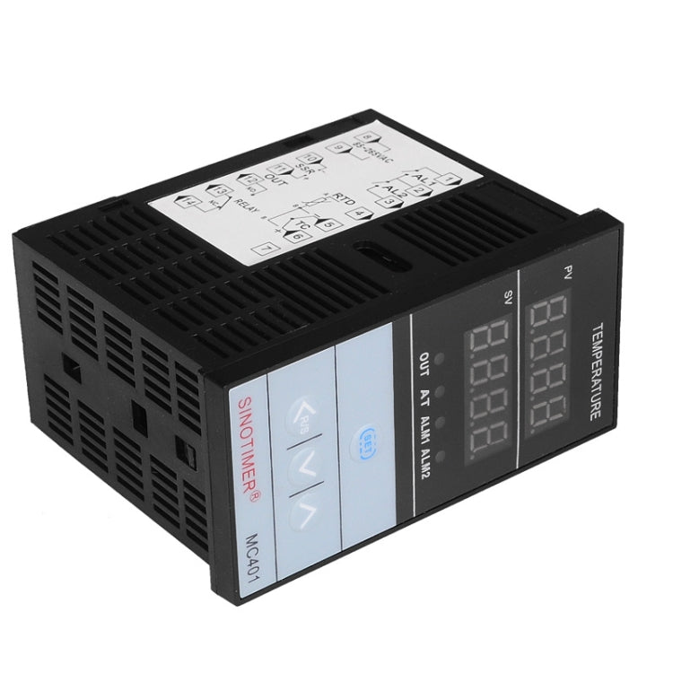 SINOTIMER MC401 Ingresso universale Custodia corta PID Regolatore di temperatura intelligente Misuratore Riscaldamento Raffreddamento Relè SSR Uscita a stato solido, MC401