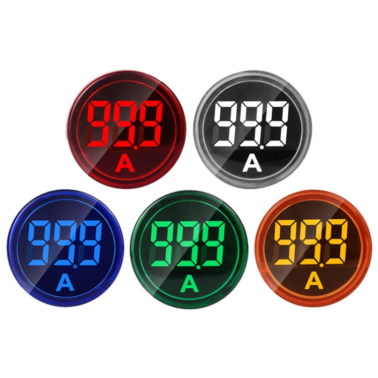 SINOTIMER ST16A Rotondo 22mm LED Segnale luminoso digitale 220V AC Amperometro 0-100A Indicatore luminoso di corrente AC, ST16A