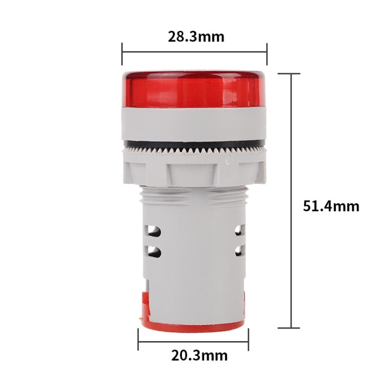 SINOTIMER ST16A Rotondo 22mm LED Segnale luminoso digitale 220V AC Amperometro 0-100A Indicatore luminoso di corrente AC, ST16A