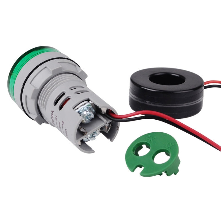 SINOTIMER ST16A Rotondo 22mm LED Segnale luminoso digitale 220V AC Amperometro 0-100A Indicatore luminoso di corrente AC, ST16A