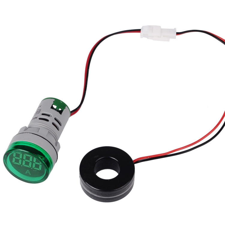 SINOTIMER ST16A Rotondo 22mm LED Segnale luminoso digitale 220V AC Amperometro 0-100A Indicatore luminoso di corrente AC, ST16A