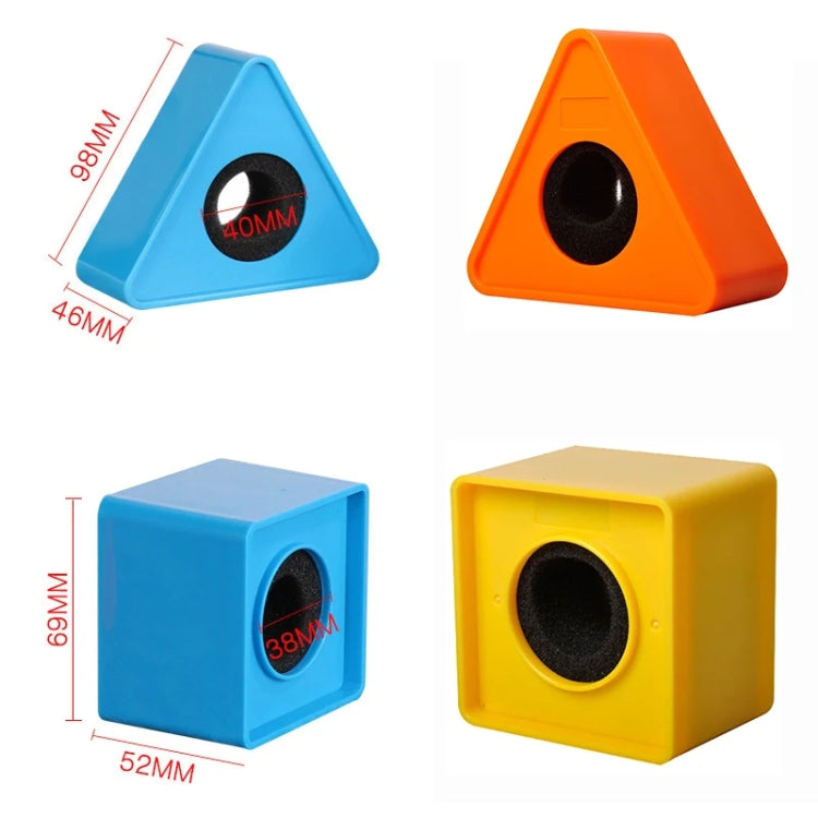 Stazione di bandiera con logo del microfono per intervista, Square Black, Square Orange, Square Blue, Triangular Black, Triangular Orange, Triangular Blue