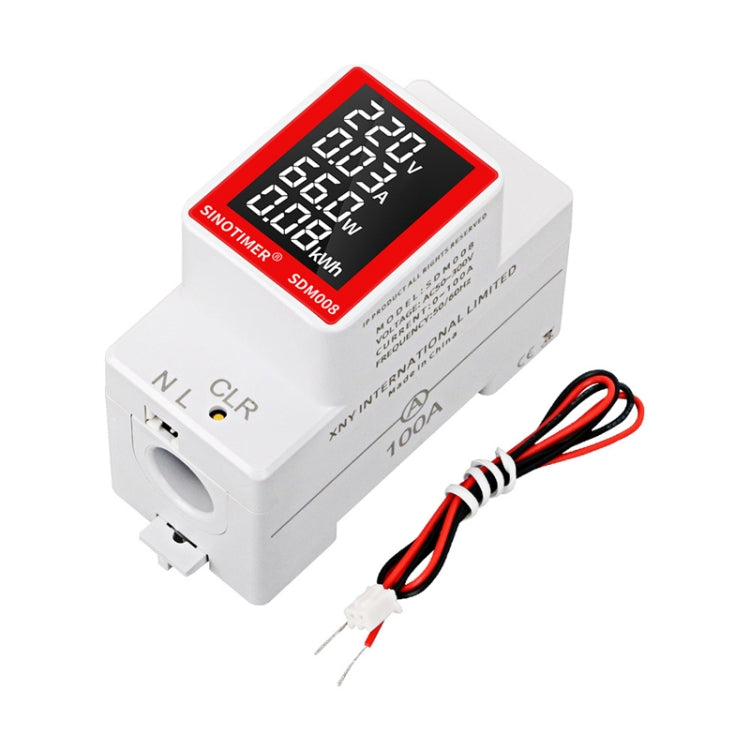 SINOTIMER SDM008 Monitor di potenza digitale multifunzionale CA di tensione e corrente a binario, SDM008