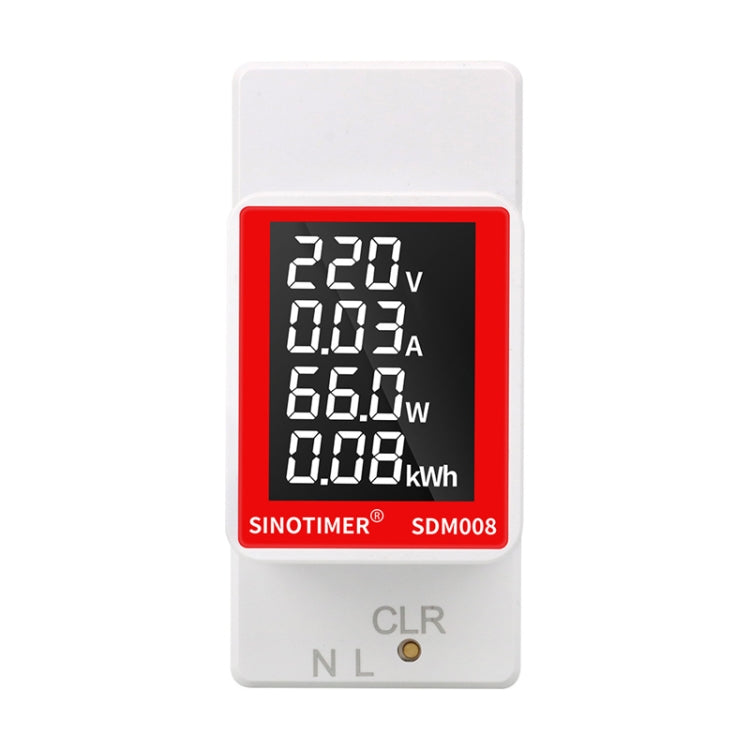 SINOTIMER SDM008 Monitor di potenza digitale multifunzionale CA di tensione e corrente a binario, SDM008