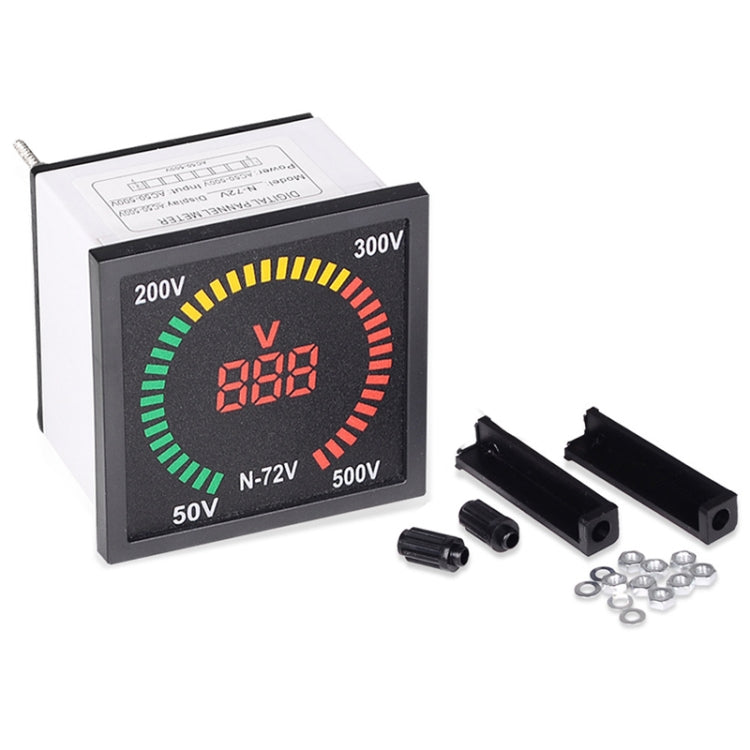 Voltmetro con display digitale a LED per giradischi quadrato SINOTIMER N-72V CA, N-72V