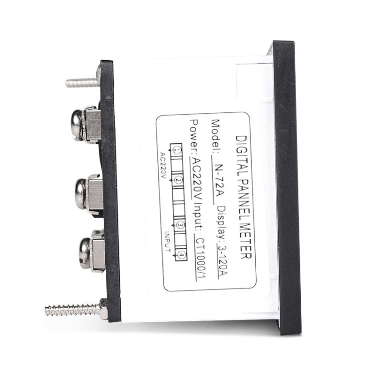 SINOTIMER N-72A Indicatore del segnale di corrente CA Amperometro digitale a LED per giradischi quadrato, N-72A