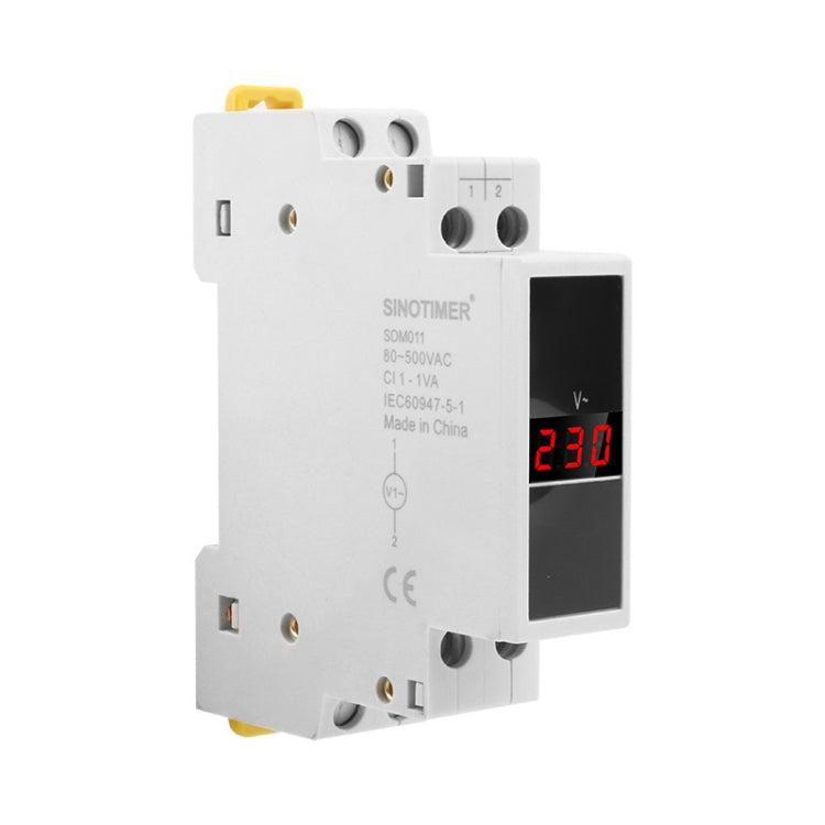 SINOTIMER SDM011 Strumentazione elettronica voltmetro digitale monofase CA tipo guida DIN modulare, SDM011