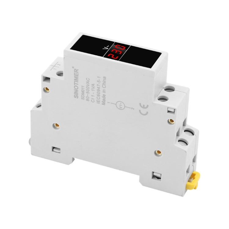SINOTIMER SDM011 Strumentazione elettronica voltmetro digitale monofase CA tipo guida DIN modulare, SDM011