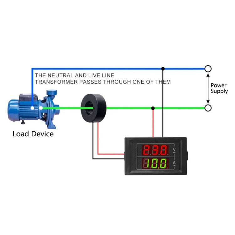 SINOTIMER D85-5035VA Misuratore digitale compatto di tensione e corrente CA monofase a doppio display, D85-5035VA