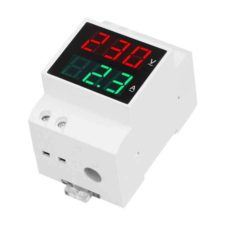 SINOTIMER SDM003-T Misuratore di tensione e corrente a doppio display per uso domestico monofase su guida DIN a 3 cifre, SDM003-T