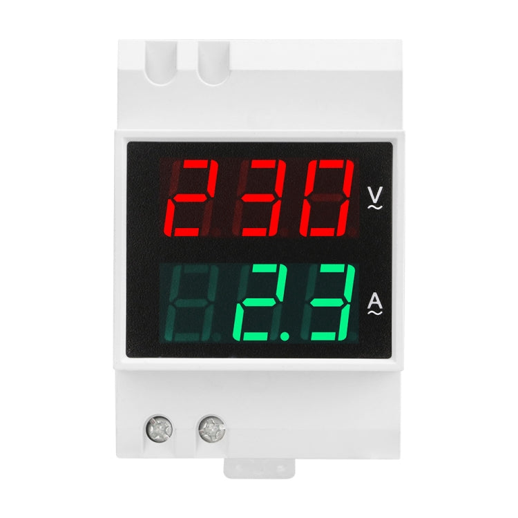 SINOTIMER SDM003-T Misuratore di tensione e corrente a doppio display per uso domestico monofase su guida DIN a 3 cifre, SDM003-T