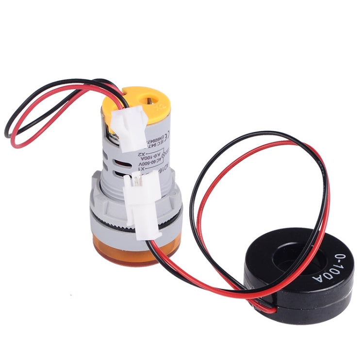 SINOTIMER ST16VA Display digitale a LED rotondo da 22 mm Indicatore di corrente di tensione CA AC 60-500 V 0-100 A, ST16VA