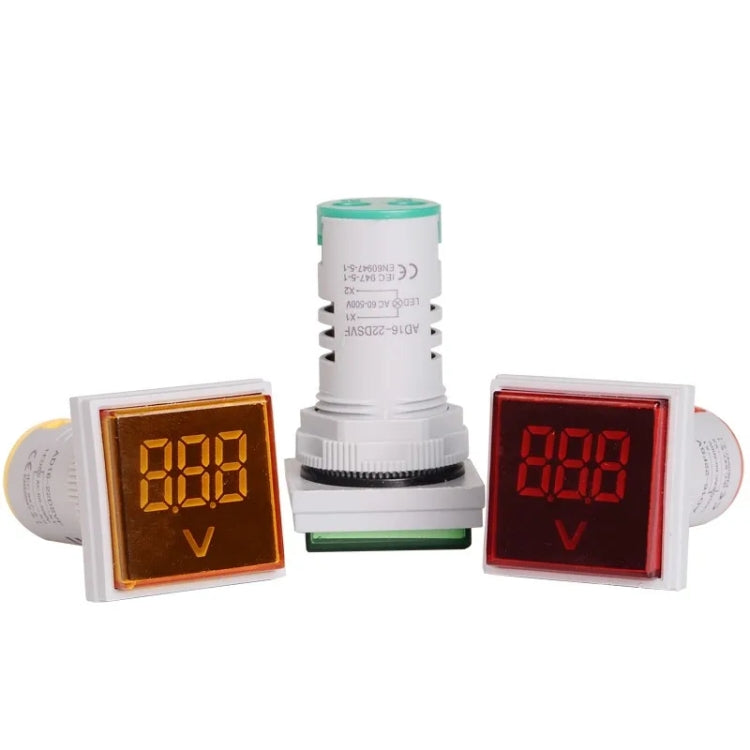 SINOTIMER ST17V Indicatore del segnale di tensione CA Display digitale a LED quadrato da 22 mm Testa di tensione CA 60-500 V, ST17V