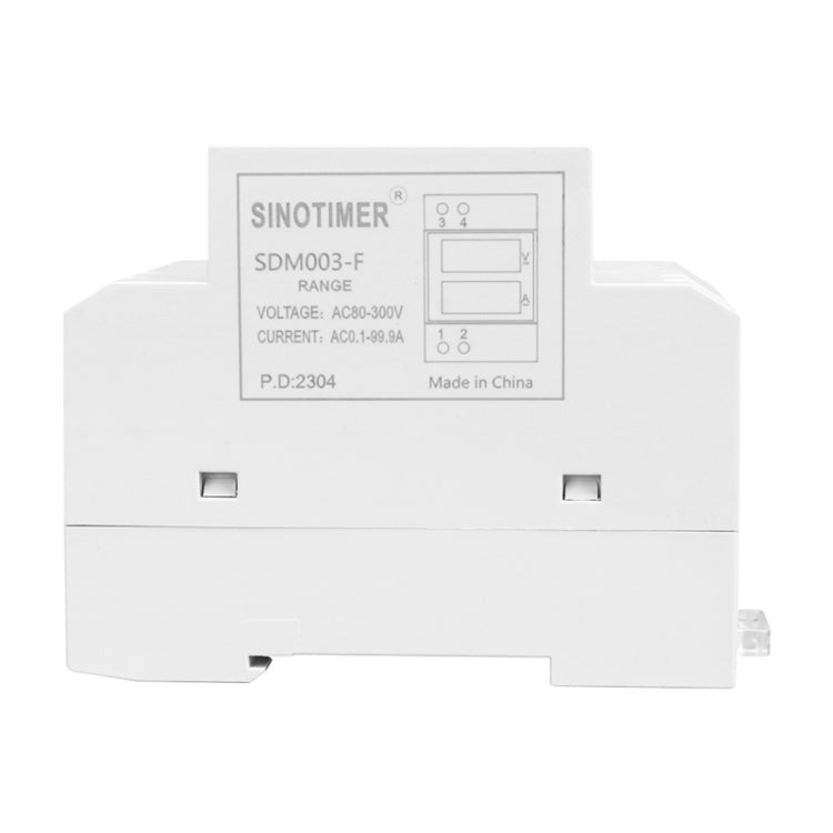SINOTIMER SDM003-F Display a 4 cifre Misuratore di tensione e corrente a doppio display CA monofase su guida DIN, SDM003-F