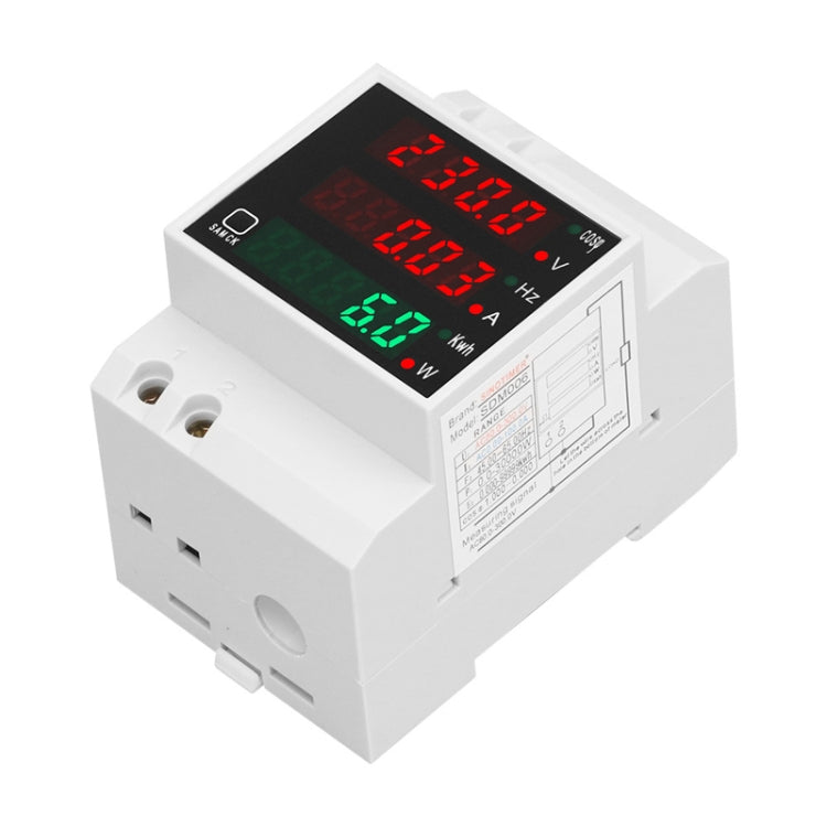 SINOTIMER SDM006 Misuratore di rilevamento multifunzione per tensione CA corrente frequenza elettricità su guida Din, SDM006
