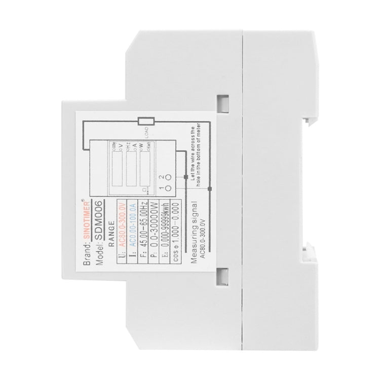 SINOTIMER SDM006 Misuratore di rilevamento multifunzione per tensione CA corrente frequenza elettricità su guida Din, SDM006