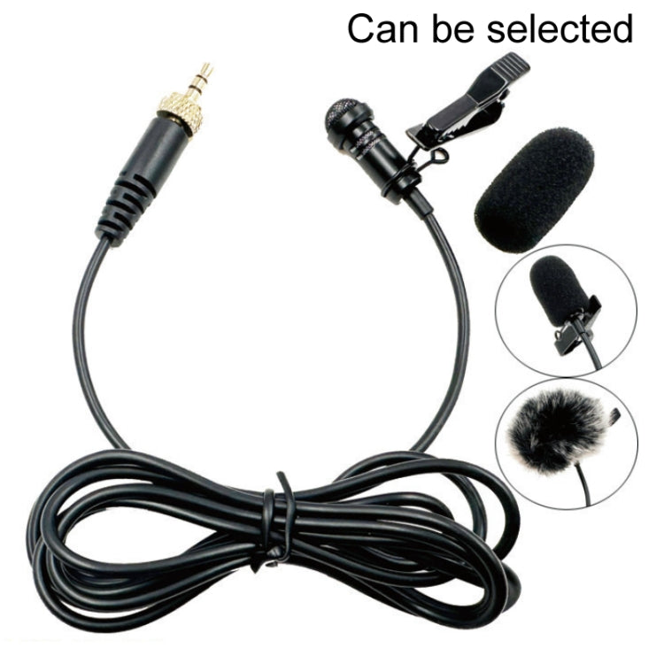 Microfono lavalier con trasmissione wireless con spina filettata interna diritta da 3,5 mm, 1.5m, 2m, 3m, 4m, 5m