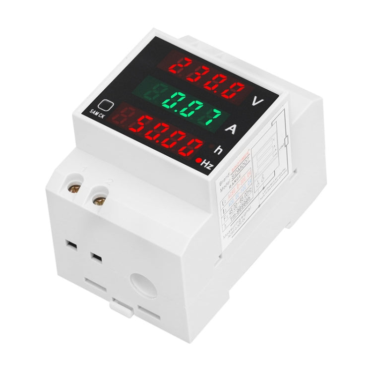 SINOTIMER SDM007 Misuratore digitale con display digitale per frequenza temporale totalizzata corrente CA su guida DIN, SDM007