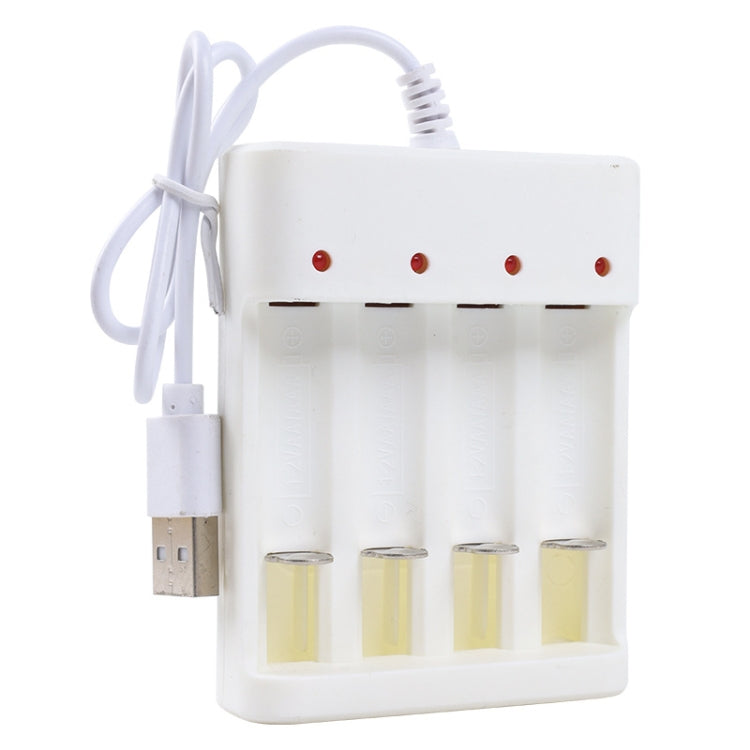 Caricabatteria USB veloce a 4 slot Batteria ricaricabile AA/AAA Scatola di ricarica universale a quattro slot, Directly Plug-in, With Cable