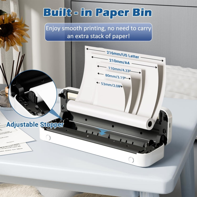 La stampante termica wireless Bluetooth Phomemo M835 supporta carta termica multiformato, M835