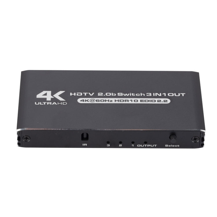 HDMI2.0 4K con commutatore di telecomando Convertitore video HDCP2.2 versione 3 in 1 uscita, 60Hz, 120Hz