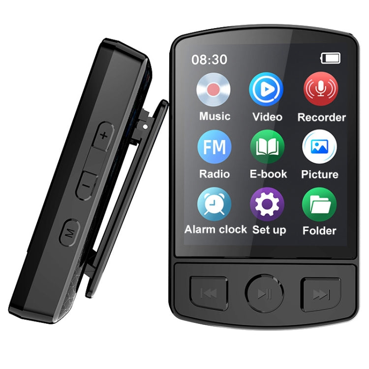 Schermo a colori da 1,8 pollici Registrazione MP3/MP4 Walkman sportivo Bluetooth con clip posteriore, No Memory Card, 8GB, 16GB, 32GB, 64GB, 128GB