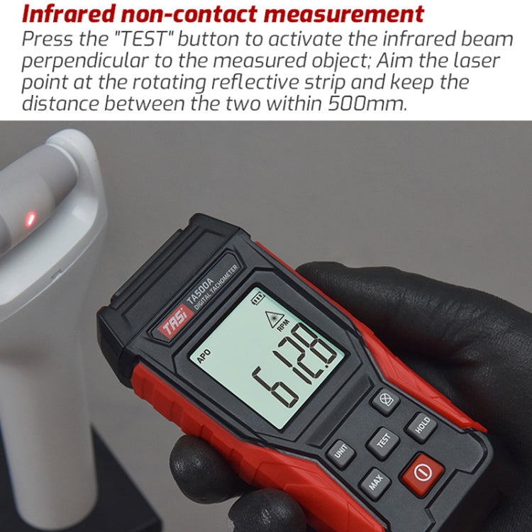 Tachimetro laser Display digitale Misuratore di velocità di misurazione di tipo ottico, TASI TA500A Optical Measurement, TASI TA500C Optical Contact Dual Use