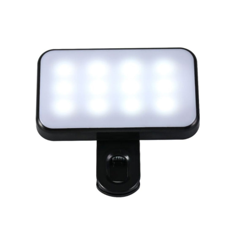 Clip per selfie con luce di riempimento ricaricabile a 3 temperature per telefono, laptop, tablet per riunioni, 24 LEDs