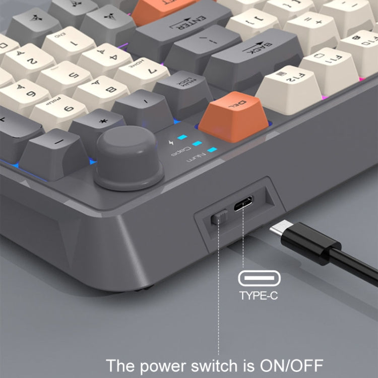 XUNSVFOX K94 Tastiera wireless Bluetooth Dual Mode Meccanica per computer portatile da gioco per ufficio