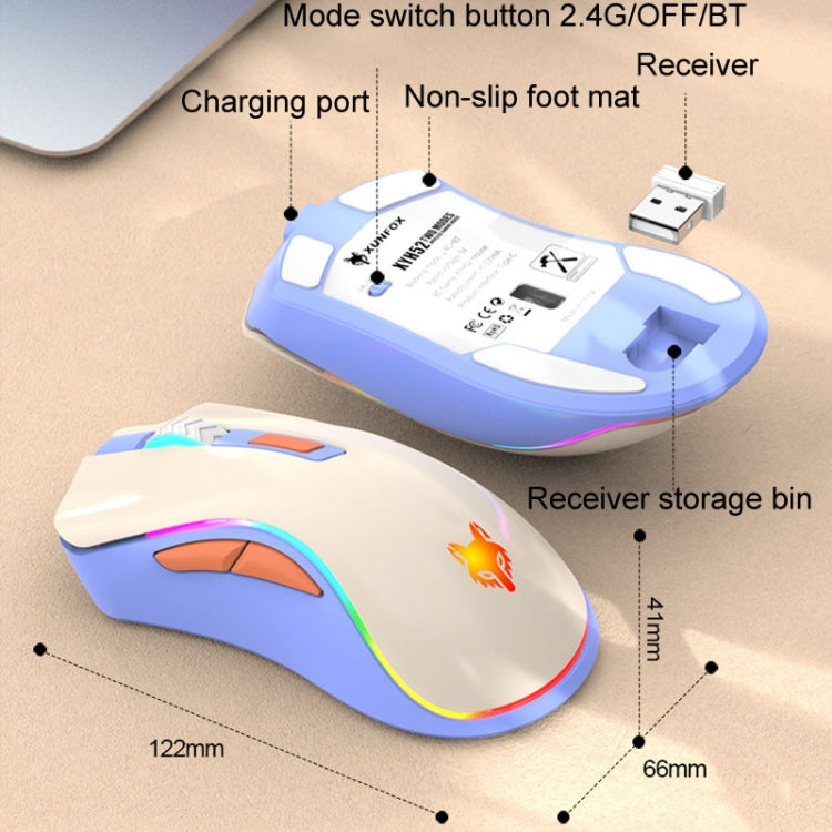 XUNSVFOX XYH52 Mouse wireless dual mode Mouse da gioco da ufficio ricaricabile e silenzioso