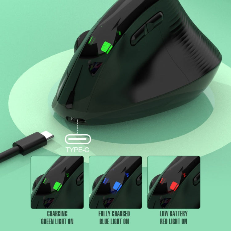 XUNSVFOX H5 Mouse verticale verticale dual mode Mouse da ufficio wireless ricaricabile