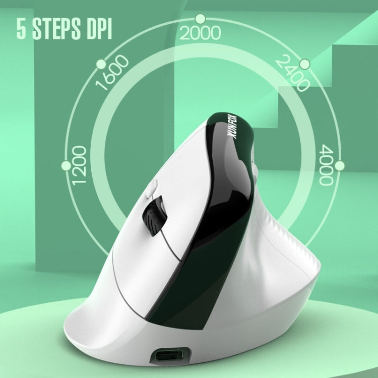 XUNSVFOX H5 Mouse verticale verticale dual mode Mouse da ufficio wireless ricaricabile