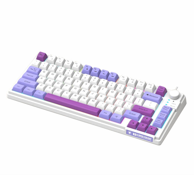 XUNSVFOX K81 Tastiera illuminata cablata per ufficio da gioco per laptop