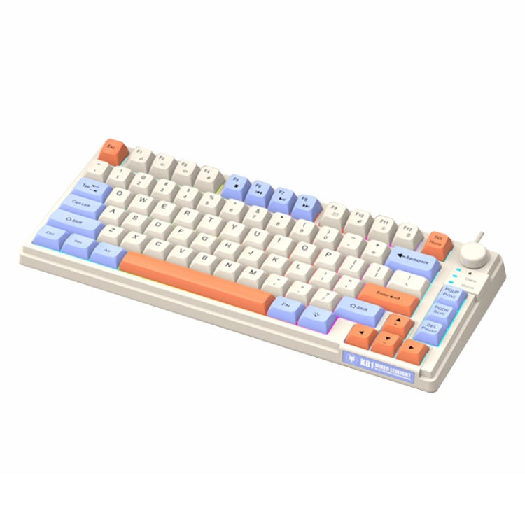 XUNSVFOX K81 Tastiera illuminata cablata per ufficio da gioco per laptop