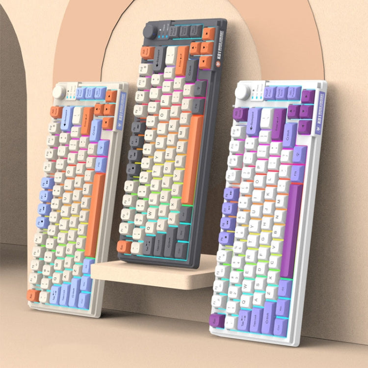 XUNSVFOX K81 Tastiera illuminata cablata per ufficio da gioco per laptop