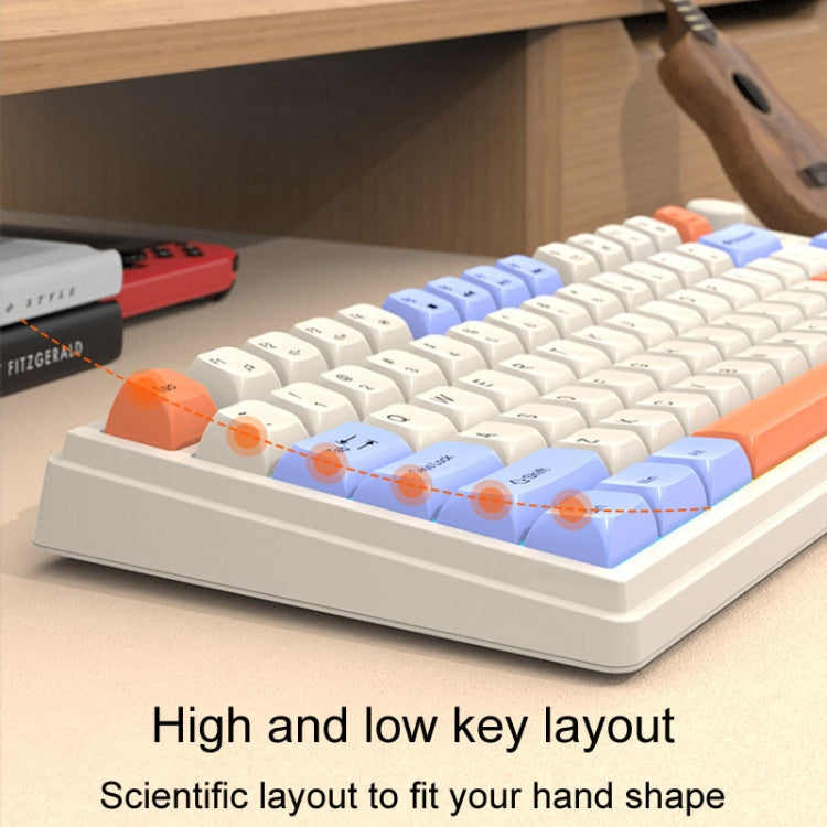 XUNSVFOX K81 Tastiera illuminata cablata per ufficio da gioco per laptop