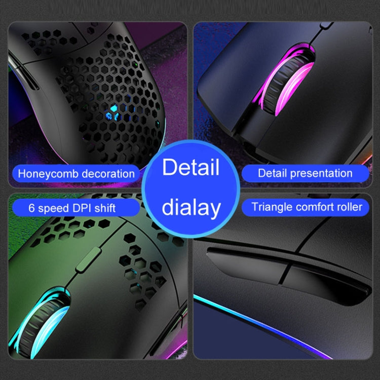 XUNSVFOX XYH90 Mouse con foro cavo cablato Mouse da gioco con programmazione macro illuminato RGB, XYH90