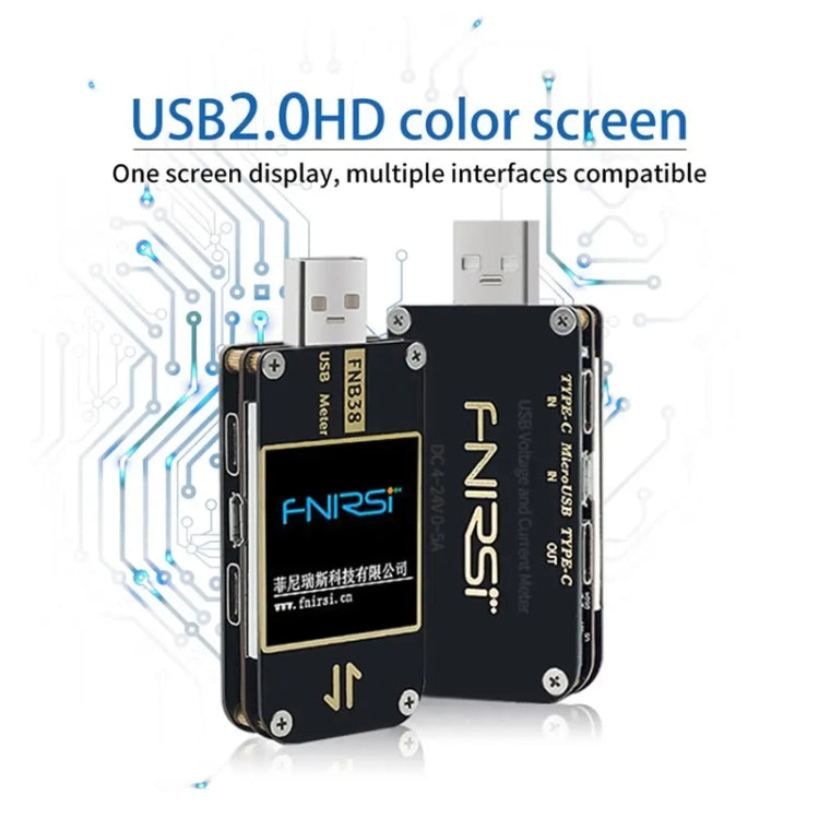 FNIRSI FNB38 Tester di protocollo di ricarica rapida con capacità del misuratore di tensione e corrente USB, FNB38