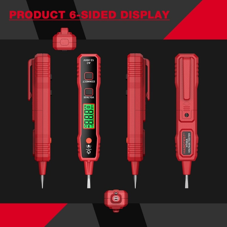 Penna di prova ad alta sensibilità con display digitale LCD, allarme luminoso, suono, HT89A