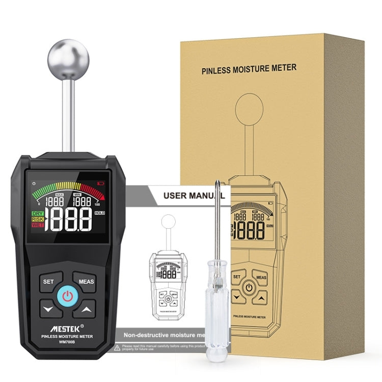 MESTEK WM700B Rilevatore di umidità del legno senza contatto con funzione di allarme schermo LCD