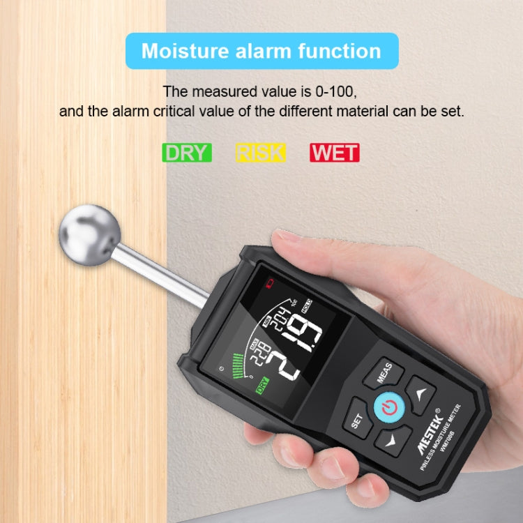 MESTEK WM700B Rilevatore di umidità del legno senza contatto con funzione di allarme schermo LCD