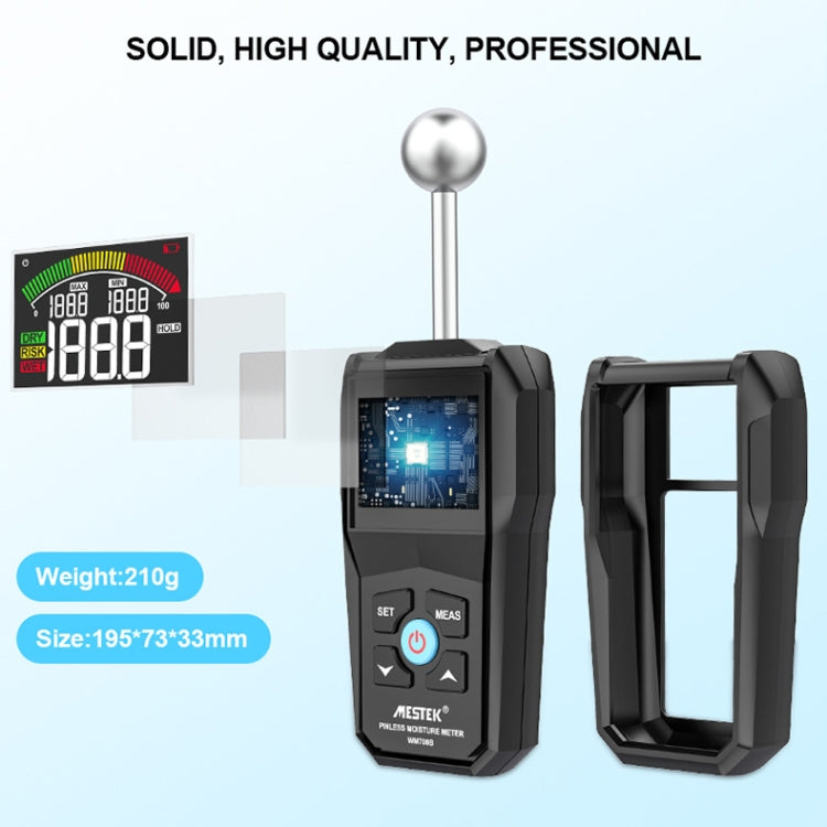 MESTEK WM700B Rilevatore di umidità del legno senza contatto con funzione di allarme schermo LCD