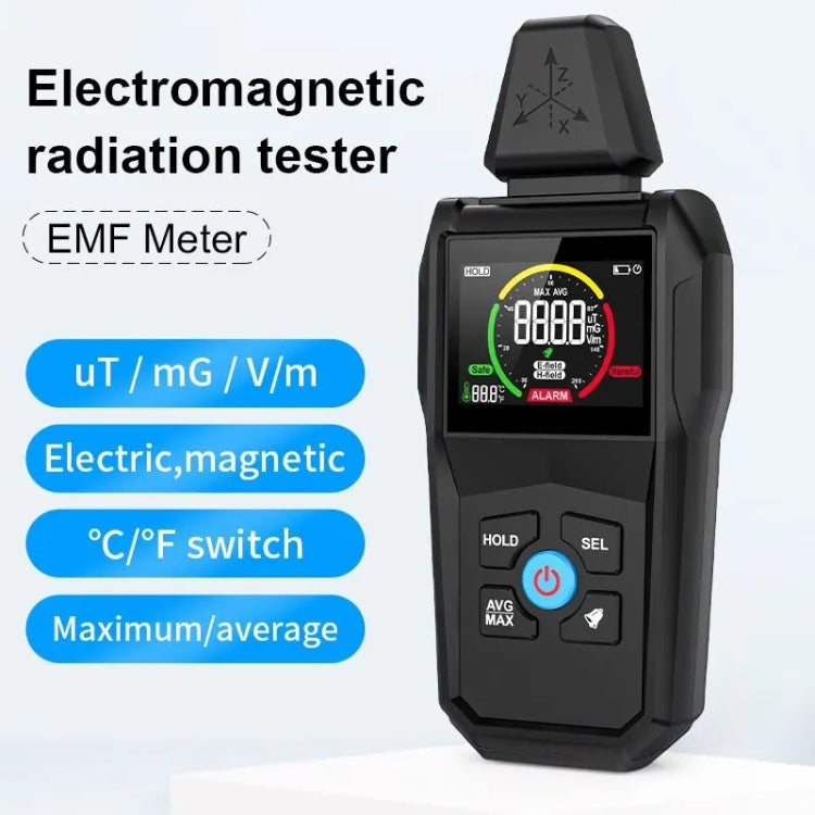 MESTEK EMF01 Rilevatore di radiazioni elettromagnetiche Sonda di rilevamento a 3 assi altamente sensibile, EMF01
