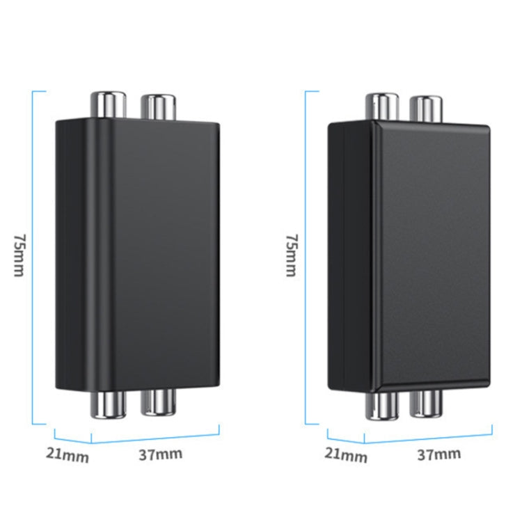 RCA Audio Ground Loop Isolatore Riduttore di rumore anti-interferenza Elimina il suono corrente Ricevitore Bluetooth, Square, Ellipse