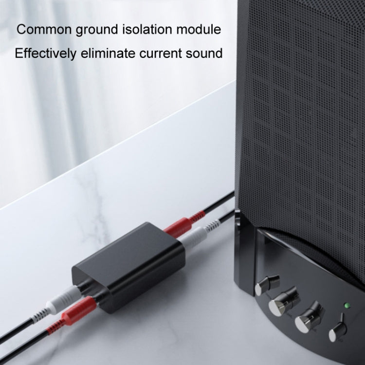 RCA Audio Ground Loop Isolatore Riduttore di rumore anti-interferenza Elimina il suono corrente Ricevitore Bluetooth, Square, Ellipse