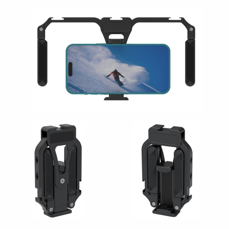 Stabilizzatore universale per telefono cellulare Gimbal Handle in lega di alluminio pieghevole per gabbia per conigli