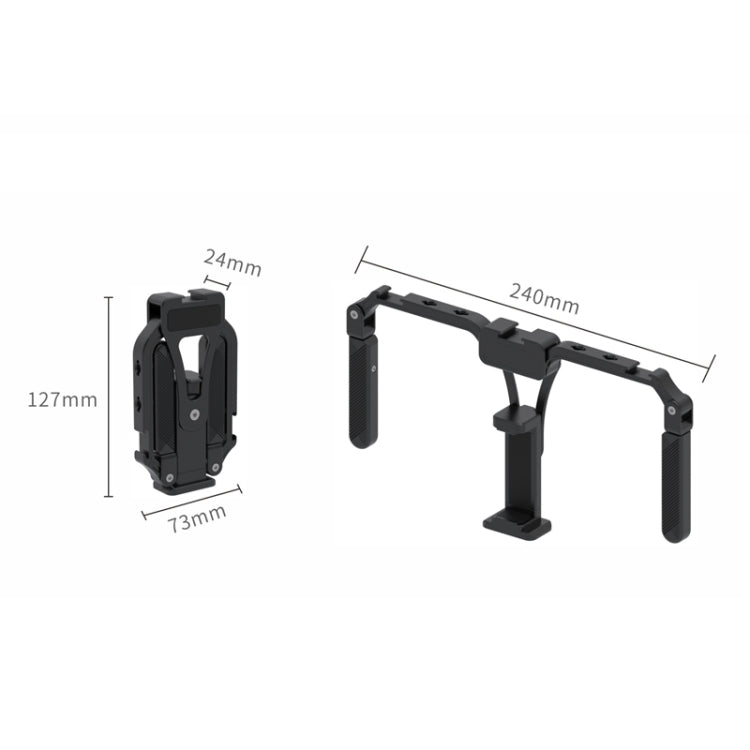 Stabilizzatore universale per telefono cellulare Gimbal Handle in lega di alluminio pieghevole per gabbia per conigli