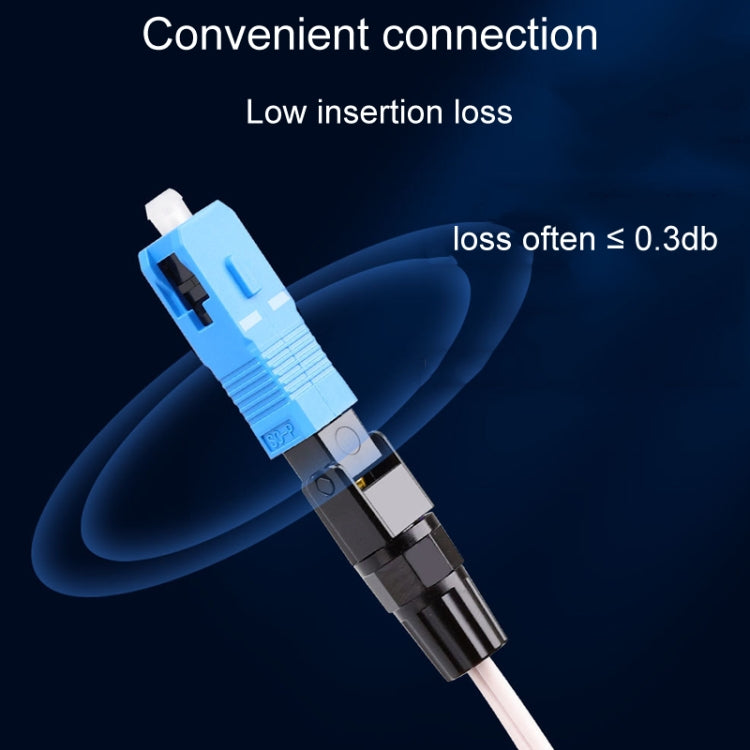 10 pezzi SC-UPC Telecom Grade FTTH Connettore Accoppiatore a giunzione fredda pre-integrato, 60mm